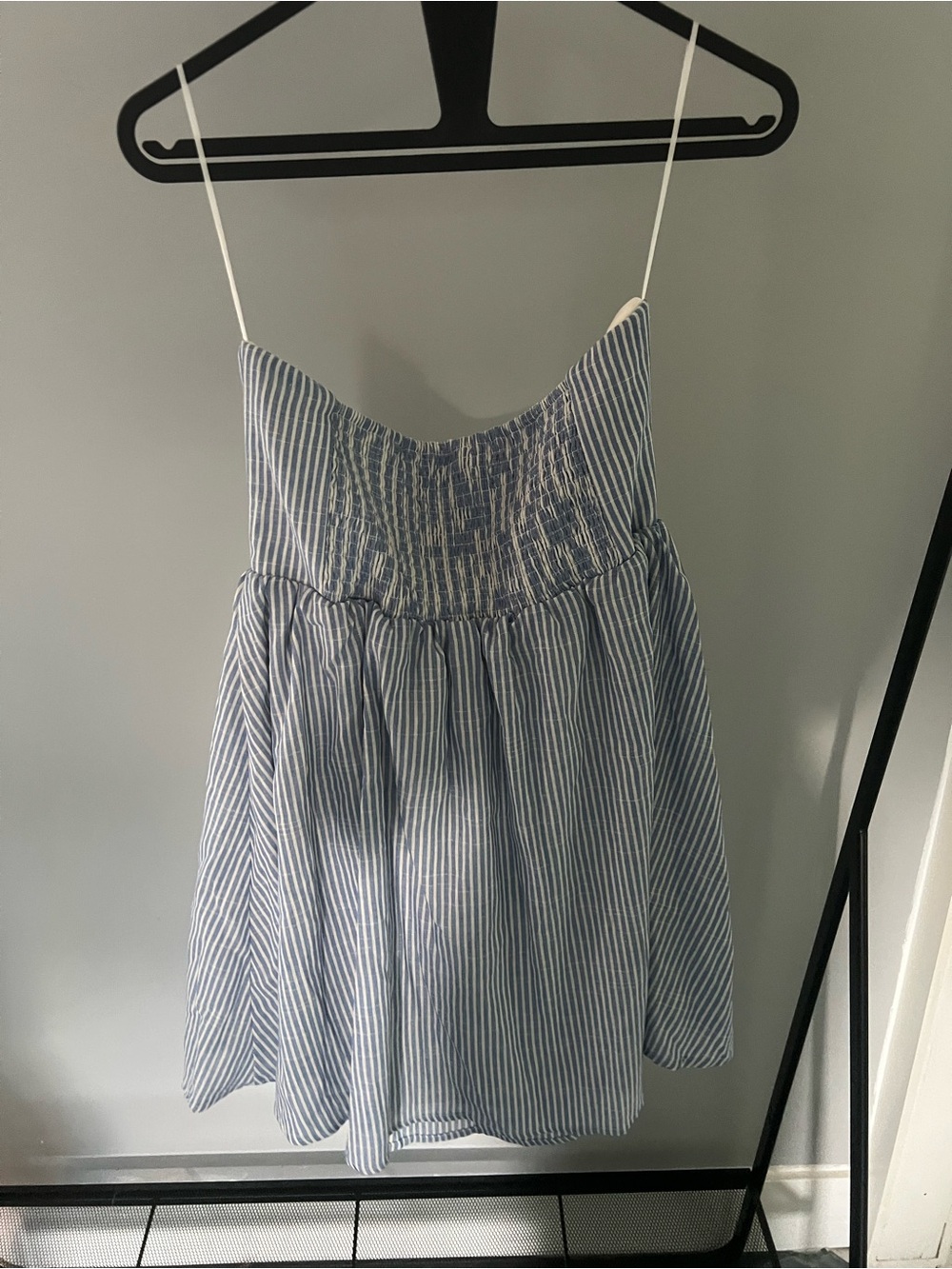 Altar'd State Blue and White Striped Strapless Sundress - Picture 4 of 6